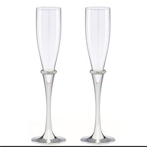 NIB Lenox Devotion Crystal Champagne Flutes